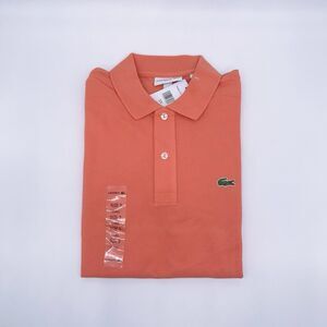Lacoste Men's Slim Fit PH4012 51 AEE Polo Shirt Light Orange 3 Small NWT